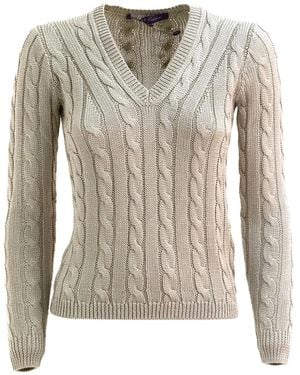 Polo Ralph Lauren Pullover Mit Zopfmuster - Braun