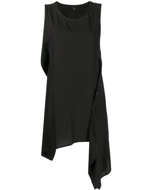 Y's Yohji Yamamoto Haut Drapé À Design Sans Manches - Noir