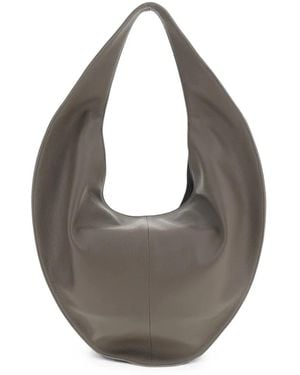 Maeden Large Market Pebbled Tote Bag - Grey