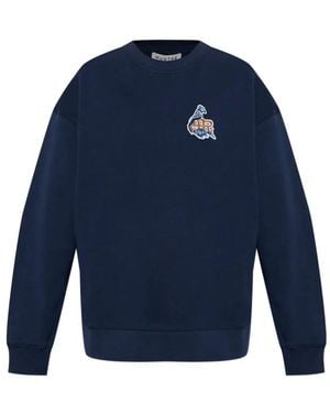 Munthe Nathan Embroidered Logo Sweatshirt - Blue