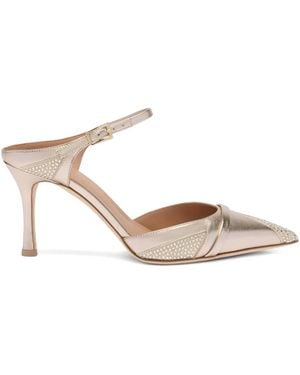 Malone Souliers Uma Crystal-Embellished 80Mm Mules - Metallic
