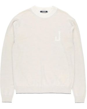 Jacquemus Pullover Mit Logo-Stickerei - Weiß