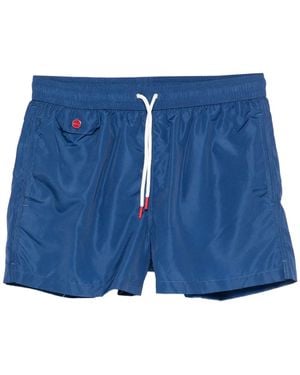 Kiton Drawstring-Waist Swim Shorts - Blue