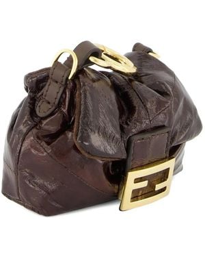 Fendi Nano Mamma Baguette Shoulder Bag - Brown