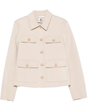 Semicouture Button-Up Wool Jacket - Natural