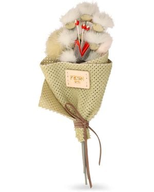 Fendi Broche Flower Bouquet - Blanco