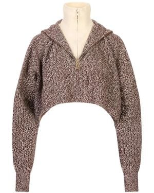 Sportmax Layered-Effect Cropped Jumper - Natural