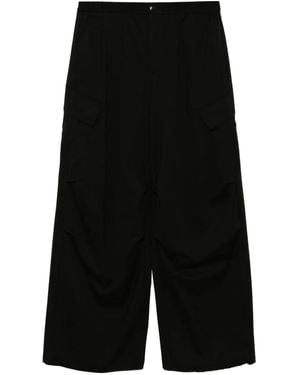 CROQUIS Wide-Leg Cargo Pants - Black