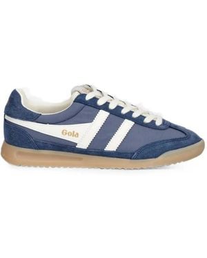 Gola Firefly Logo-Print Sneakers - Blue