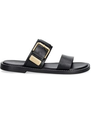 Marc O' Polo Buckle-Detailed Leather Sandals - White