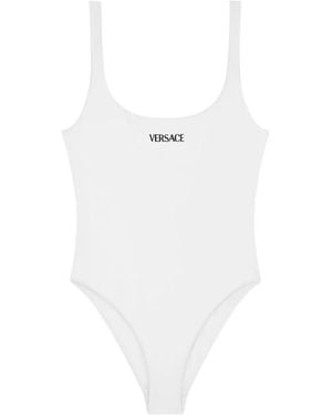 Versace Logo Swimsuit - White