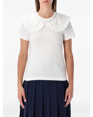 Comme des Garçons Ruffled Collar Top - White