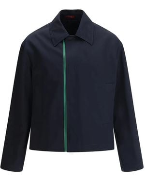 Gucci Embossed Cotton Gabardine Long Sleeve Coach Jacket - Black