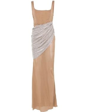 GIUSEPPE DI MORABITO Rhinestone-Embellished Gown - Natural