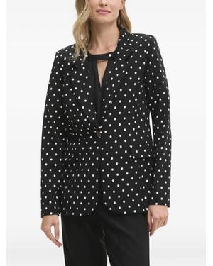 Joseph Ribkoff Polka-Dot Blazer - Black