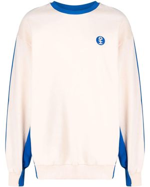 Honey Fucking Dijon Two-Tone Logo-Print Sweatshirt - White