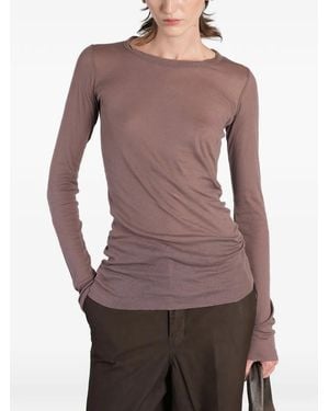 Rick Owens Jersey Con Costuras Expuestas De Manga Larga - Morado