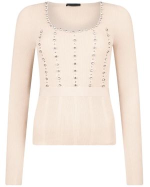 Liu Jo ラウンドネック プルオーバー - ナチュラル