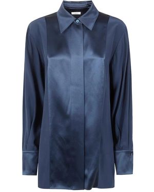 JOSEPH "Childs" Blouse Silk Satin - Blue