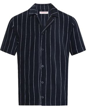 Orlebar Brown Hawkin Striped Shirt - Blue