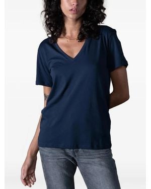 ANONYM APPAREL Camiseta Romy Con Cuello En V - Azul