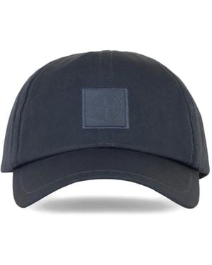 Stone Island Logo-Patch Baseball Cap - Blue