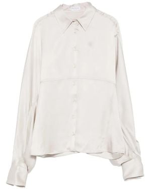 Brunello Cucinelli Batwing-Sleeve Silk Shirt - White