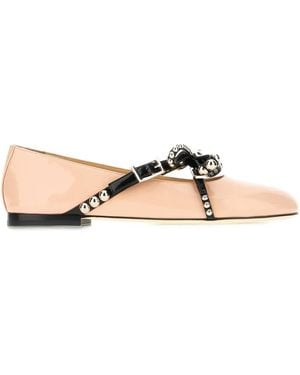 Mach & Mach Bow-Detail Ballerinas - Natural