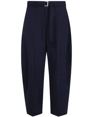 Sacai Belted Tailored Trousers - Blue