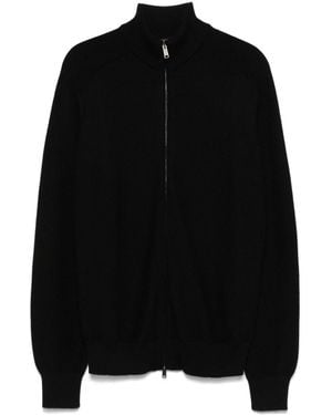 ZEGNA Zip-Up Cardigan - Black