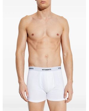 Vetements Logo Waistband Briefs - White
