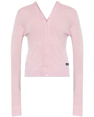 Alexander Wang Cardigan Mit Logo-Patch - Pink