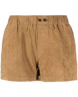 Zadig & Voltaire Paxi Suede Shorts - Natural