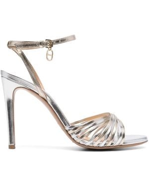 Twinset Metallic-Effect Calf-Leather Sandals