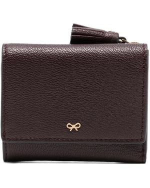 Anya Hindmarch Peeping-Eyestassel Trifold Leather Wallet - Brown