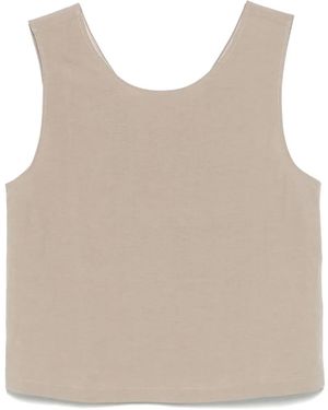 MOUTAKI Slub-Texture Top - Natural