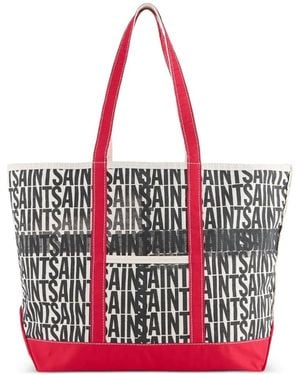 SAINT Mxxxxxx Logo-Print Tote Bag - Red
