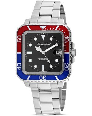 Mathey-Tissot 40Mm Square-Face Watch - Black