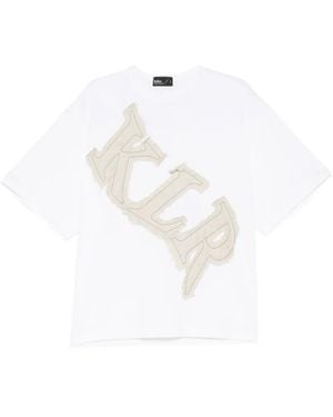 Kolor T-Shirt Met Geborduurd Logo - Wit