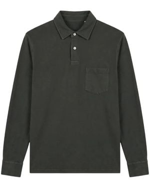 Hartford Chest-Pocket Long-Sleeve Polo Shirt - Green