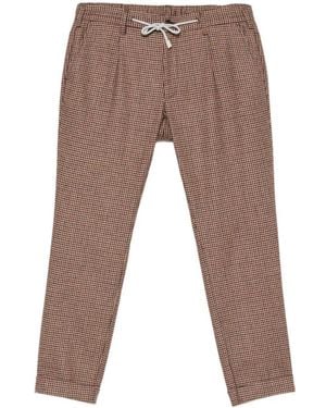 Eleventy Pantalones Con Motivo Pied De Poule - Gris