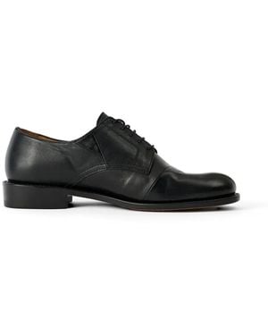 Our Legacy Patched Parade Lace-Up Leather Shoes - Black