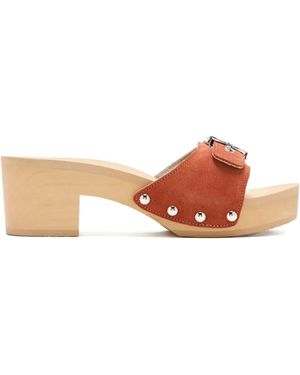 Scholl Pescura Ibiza 40mm スタッズ サンダル - ピンク