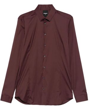 Patrizia Pepe Poplin Slim-Fit Shirt - Purple