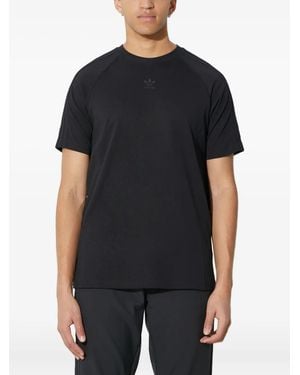 adidas Logo-T-Shirt Mit Raglanärmeln - Schwarz