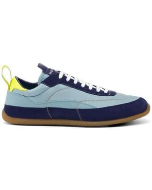 McQueen EC1 panelled suede-trim sneakers - Blau