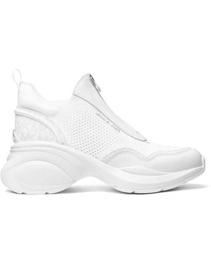 MICHAEL Michael Kors Zuma Zip-Up Sneakers - White