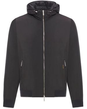 Moorer Hooded Zip-Up Jacket - Grey