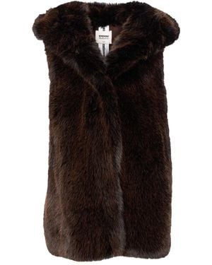 S.W.O.R.D Hooded Fur Vest - Black
