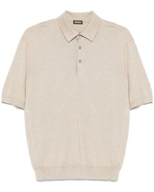 ZEGNA Fine-knit Polo Shirt - ホワイト